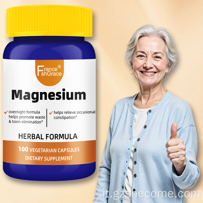 Capsule di magnesio pulizia digestiva pulizia notturna